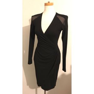 Cache Black Long Sleeve Dress
